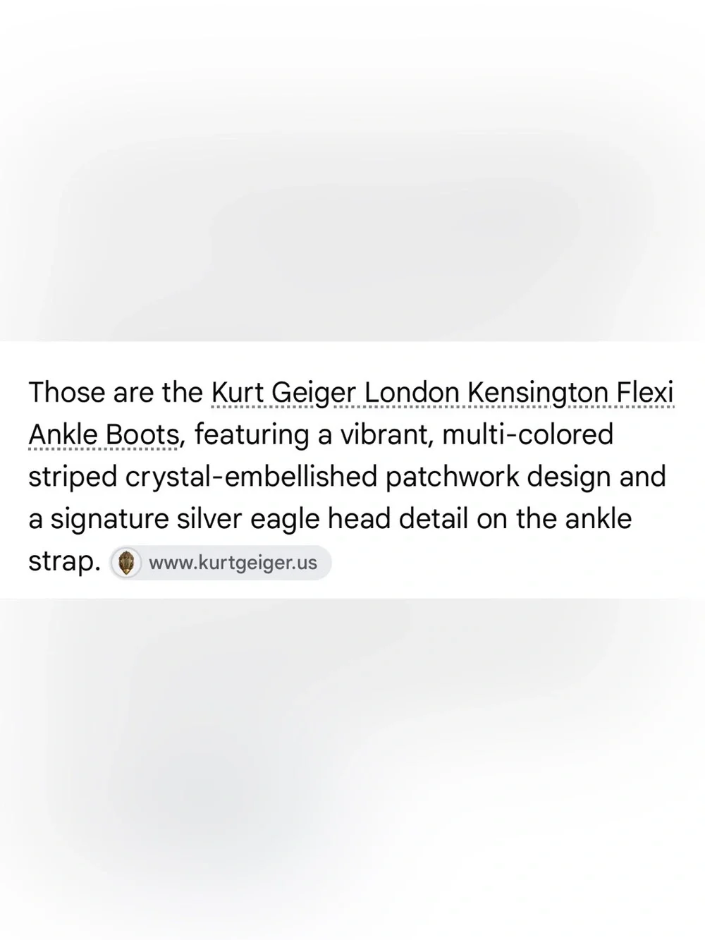 New KURT GEIGER Kensington Flexi Ankle Boot Rainbow Crystal $300 Sz 38